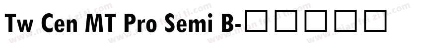 Tw Cen MT Pro Semi B字体转换